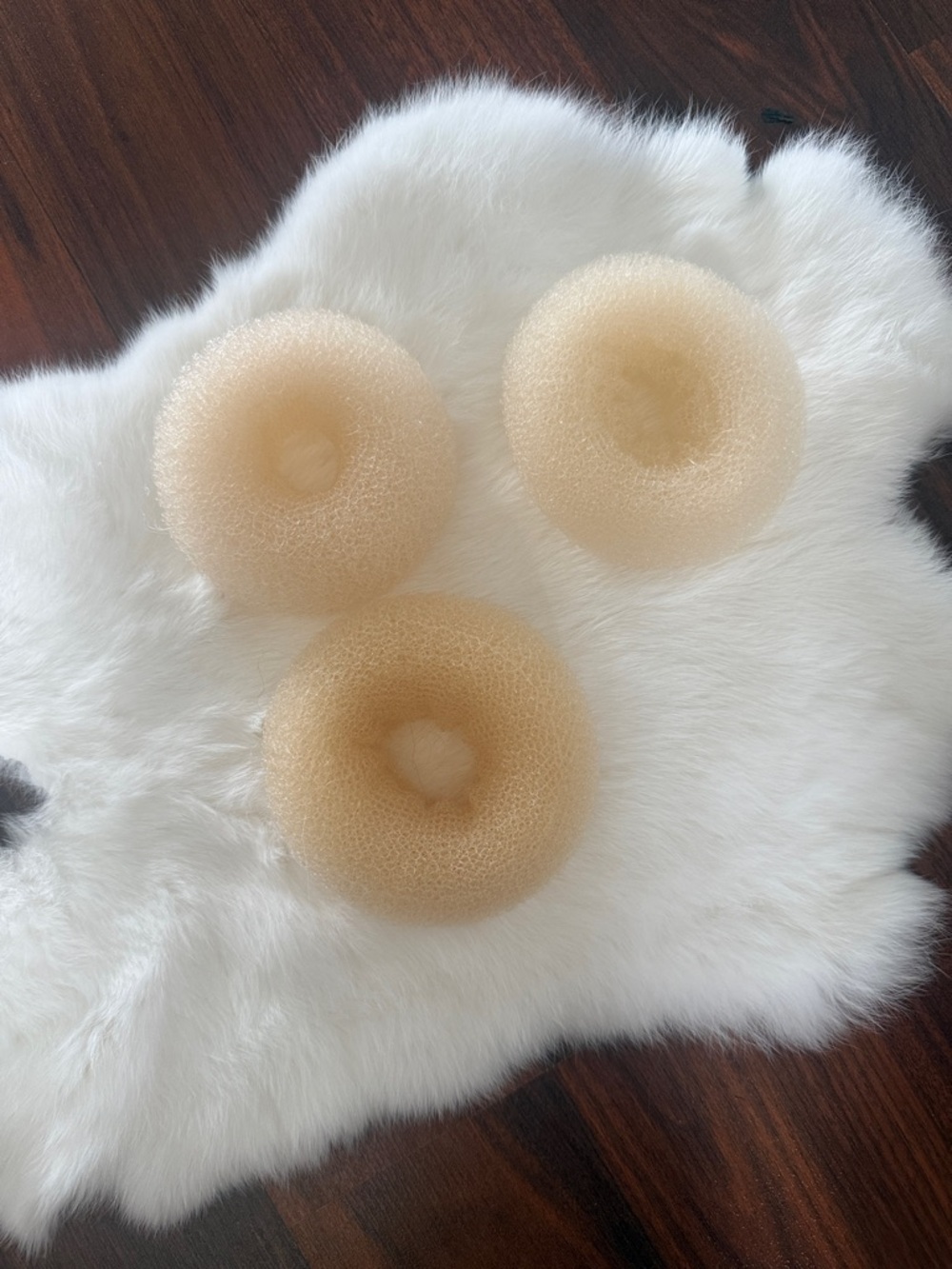 Neutral Beige Hair Donut Bun Makers - Pack of 3